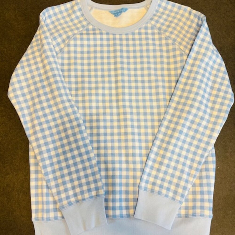 BNWOT Draper James Blue Gingham Sweater